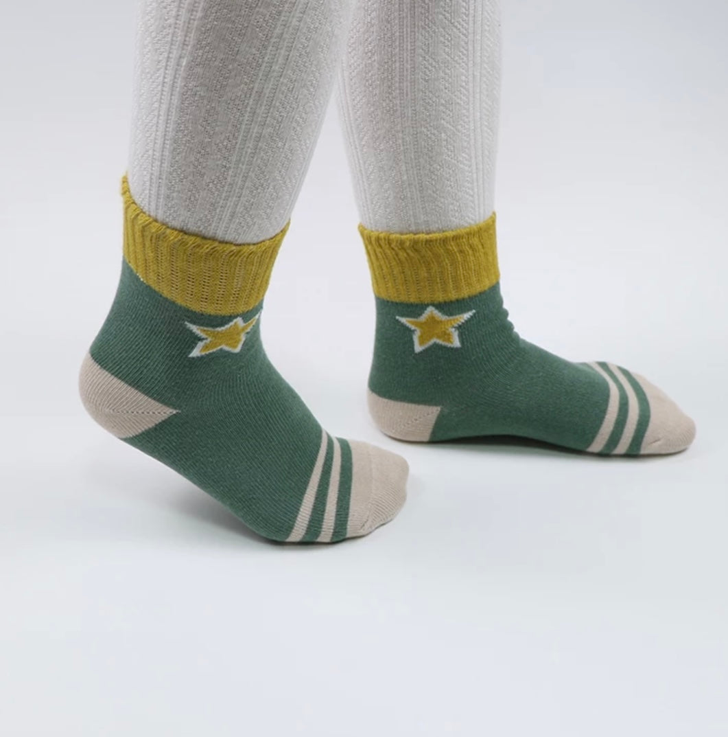 Star Print Ankle Socks (Set of 5 Pairs)