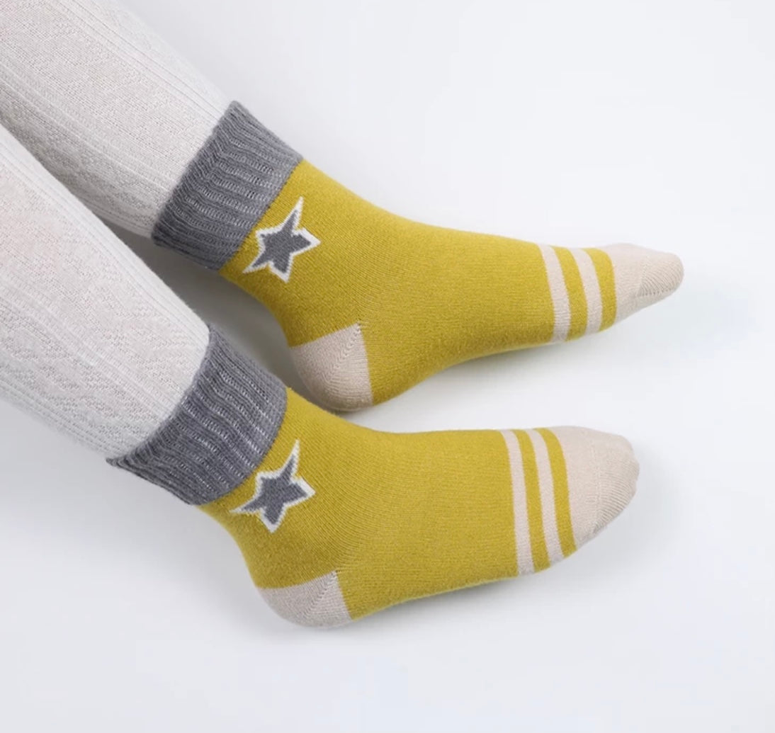 Star Print Ankle Socks (Set of 5 Pairs)