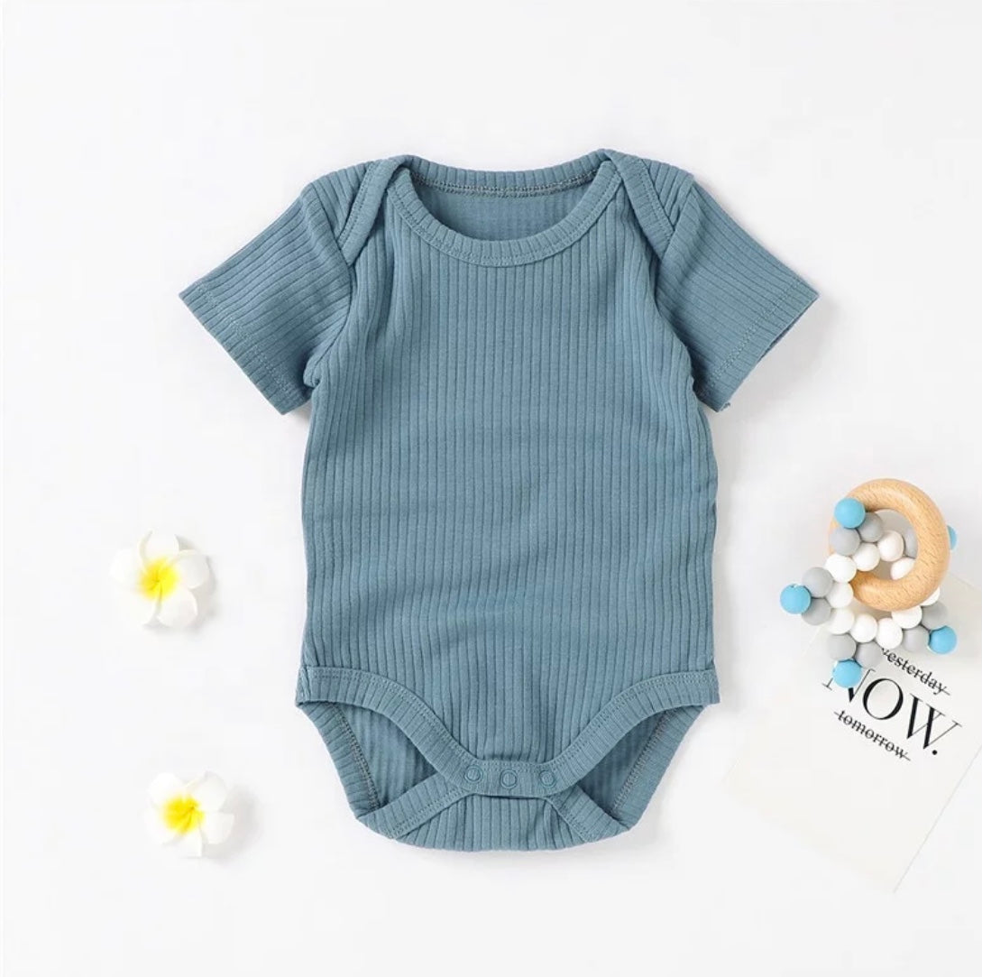 Ribbed Cotton Baby Bodysuit – Long Sleeve